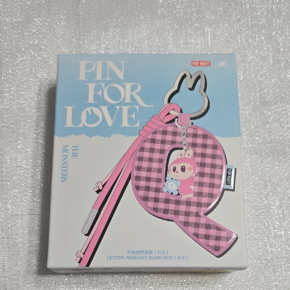 Pop Mart Labubu The Monsters Pin To Love Series N-Z Letter Pendant
